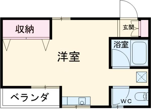 コーポグロー(ワンルーム/1階)の間取り写真