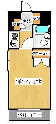アルファ藤塚町(1K/7階)の間取り写真