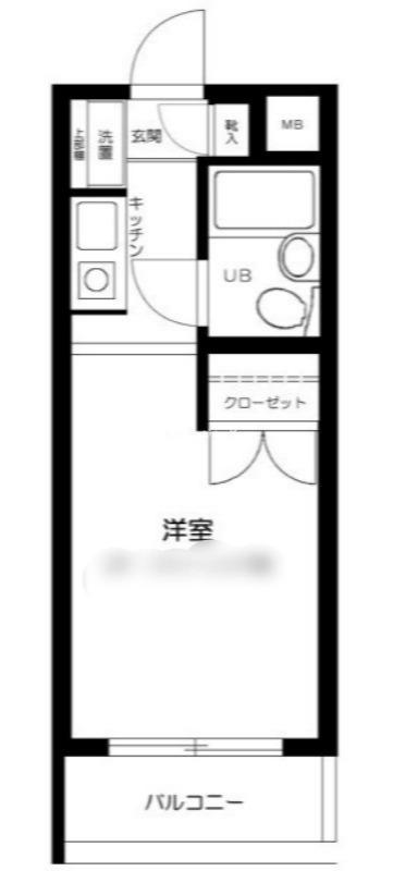 スカイコート蒲田第5(ワンルーム/2階)の間取り写真