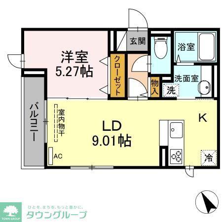アンジュール練馬(1LDK/3階)の間取り写真