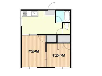 渡辺アパート(2DK/1階)の間取り写真
