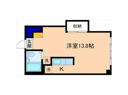 エンゼルハイム紗羅(ワンルーム/2階)の間取り写真