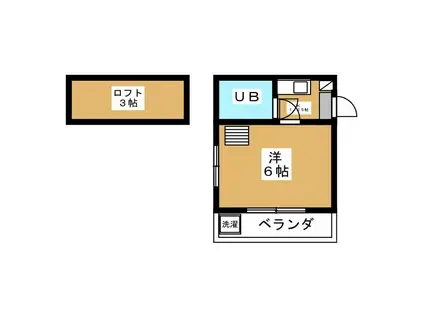 ピュアハウス南本町(1K/2階)の間取り写真