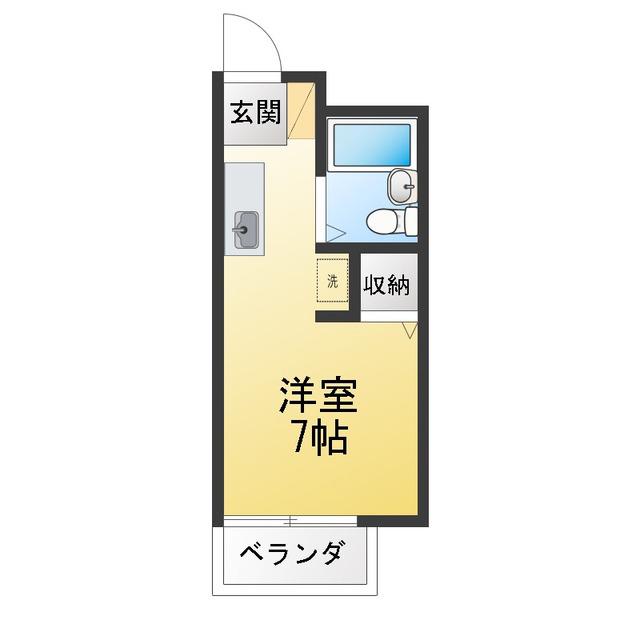PAL西船(ワンルーム/2階)の間取り写真