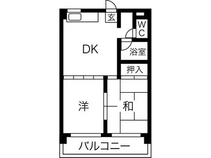 伊藤マンション(2DK/2階)の間取り写真