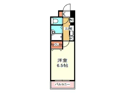 アーバン武蔵小金井(1K/8階)の間取り写真