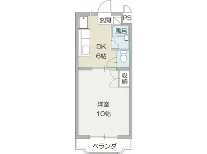 コンシェルジュモリシマ(1DK/4階)の間取り写真