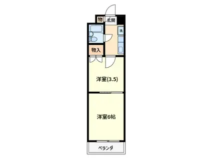 たいしん与野ハイツ(2K/3階)の間取り写真