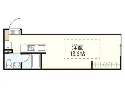 エストレビータ草津II(ワンルーム/1階)の間取り写真