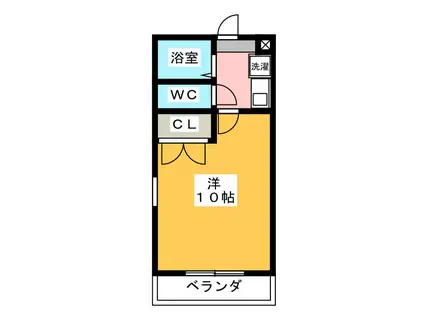 ＪＲ東海道本線 豊田町駅 バス乗車時間：9分 最寄りバス停で下車 徒歩5分 2階建 築28年(1K/2階)の間取り写真