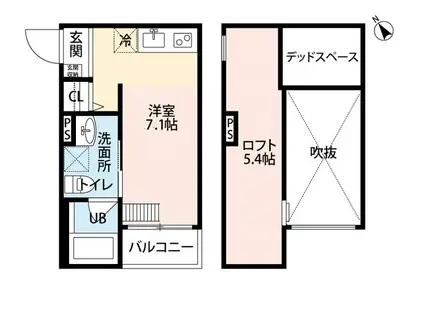 OBS堺(ワンルーム/1階)の間取り写真