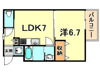 パロス須磨浦通(1LDK/3階)の間取り写真
