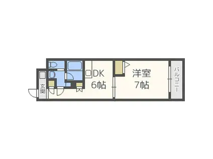 フェニックス日本橋高津(1DK/4階)の間取り写真