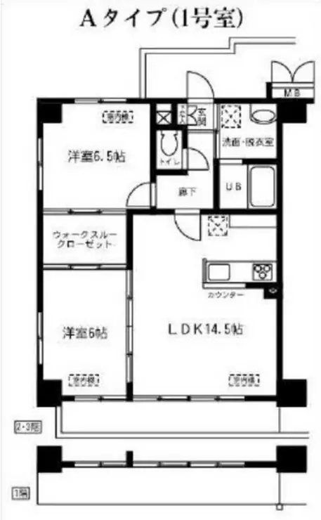 パティオアベート 1階階 間取り