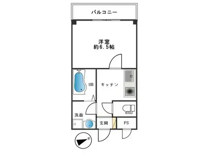 APEX姫路(1K/4階)の間取り写真