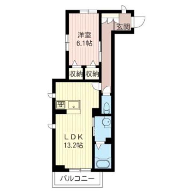 グランシャリオ(1LDK/2階)の間取り写真