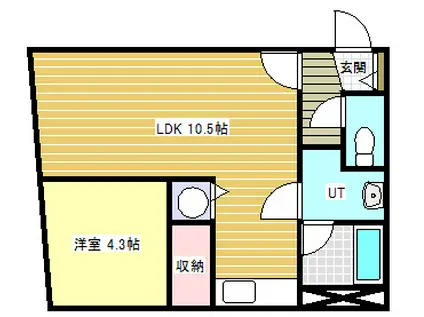 アイビーW(1LDK/2階)の間取り写真