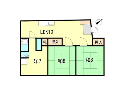 オオタニサンクレバー(3LDK/3階)の間取り写真