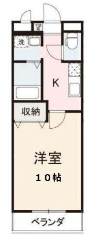 コンフォート昭和町(1K/1階)の間取り写真