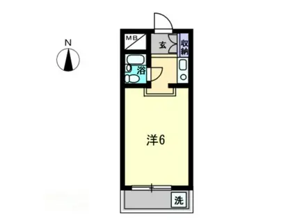 アルファ宮脇町(ワンルーム/4階)の間取り写真