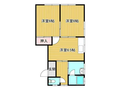 フォレストT(2DK/2階)の間取り写真