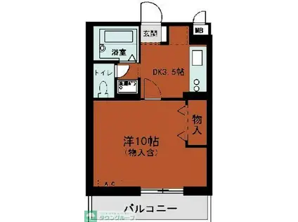 VOYAGE・N・C(1DK/2階)の間取り写真