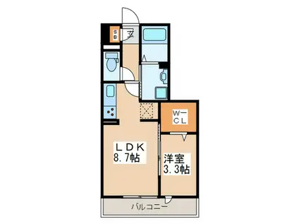 プレシャス湘南II(1LDK/2階)の間取り写真