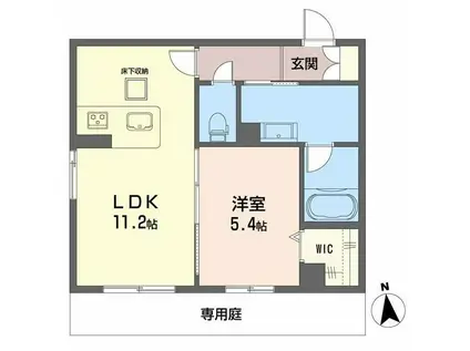 ヴェルメゾン須屋(1LDK/1階)の間取り写真