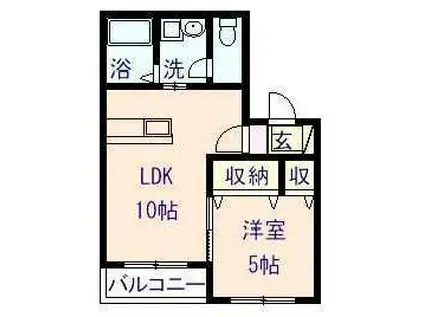 TAKESHO HOUSE(1LDK/1階)の間取り写真