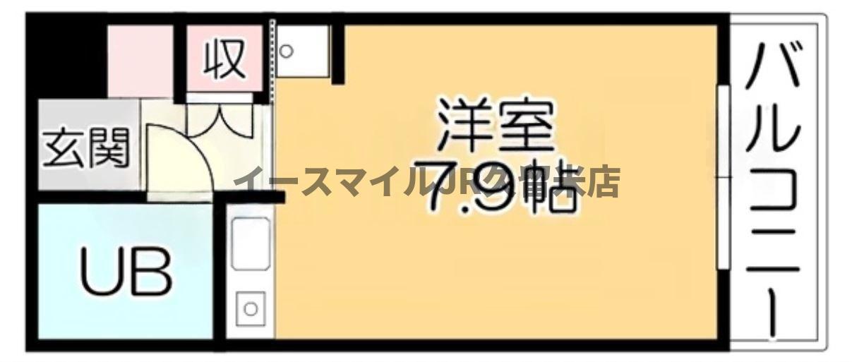 コーポラスVB(ワンルーム/6階)の間取り写真