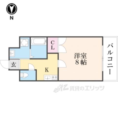 TIMUR九条(1K/3階)の間取り写真