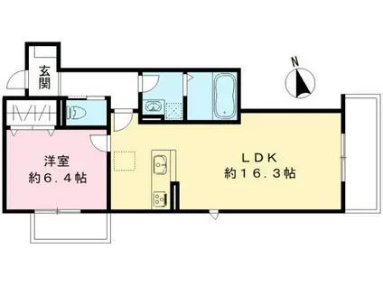 ARIETTA(1LDK/1階)の間取り写真