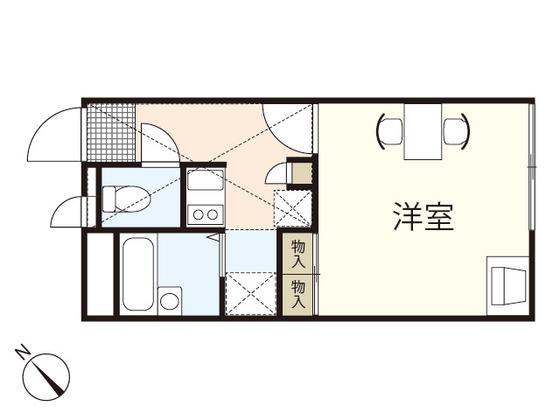 レオパレス杉壱番館(1K/2階)の間取り写真