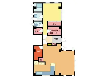 松生ビラ(1LDK/1階)の間取り写真