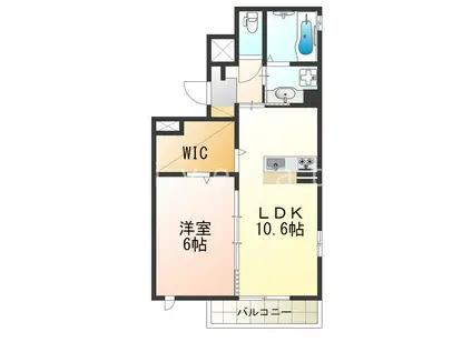 アンティークショコラ3番館(1LDK/1階)の間取り写真