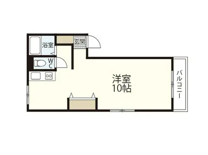 パークサイド広瀬(ワンルーム/3階)の間取り写真