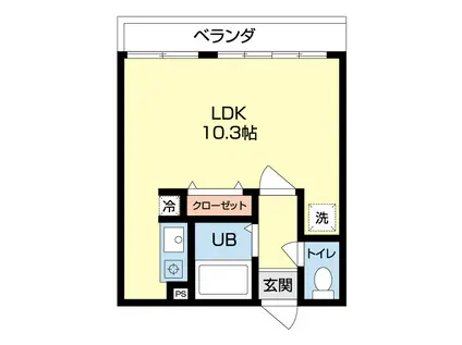 シティハウス81(ワンルーム/3階)の間取り写真