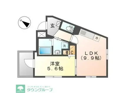 DIMORA北千住 -ディモーラ北千住-(1LDK/5階)の間取り写真