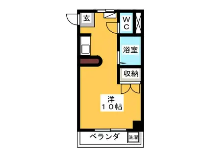 コーポ佐藤(ワンルーム/3階)の間取り写真