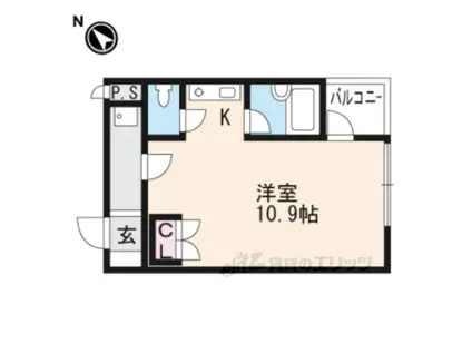 マリーブ1843(ワンルーム/1階)の間取り写真