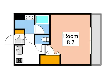 CASA GRANDE学南町(1K/1階)の間取り写真