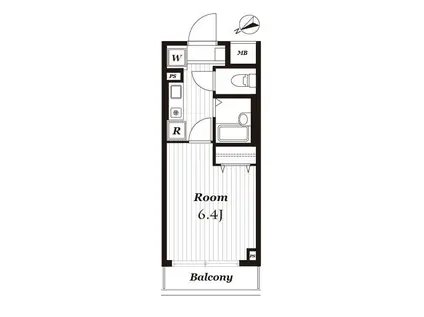 風香535(1K/1階)の間取り写真