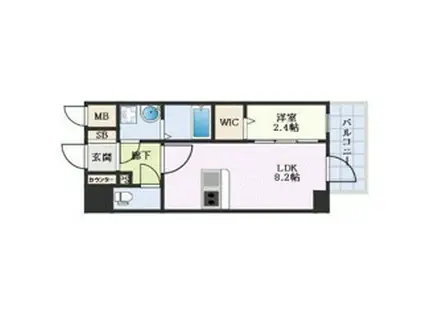 エスリード金山ル・グラン(1LDK/15階)の間取り写真