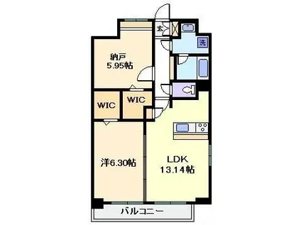 ラ・グルナード(2LDK/10階)の間取り写真