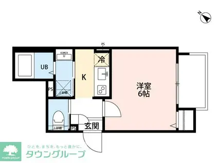 ROBOT HOME 東所沢II(1K/1階)の間取り写真
