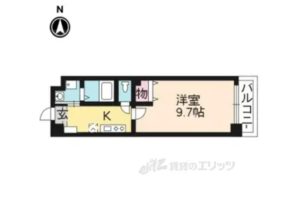 BO・上七軒(1K/1階)の間取り写真