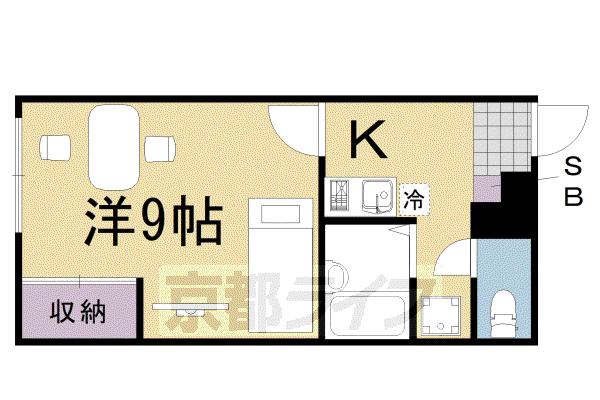 レオパレスアクア(1K/2階)の間取り写真