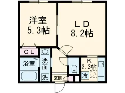 しののめムトウ(1LDK/1階)の間取り写真