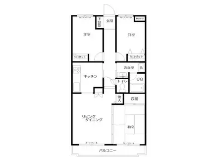 日神パレステージ深谷(3LDK/2階)の間取り写真