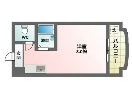 アンヘルム杭全(ワンルーム/7階)の間取り写真
